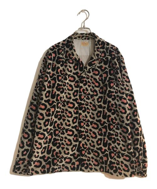STYLE EYES（スタイルアイズ）STYLE EYES (スタイルアイズ) Leopard Velveteen Open Shirt/レオパードベルベティーンオープンシャツ グレー サイズ:Lの古着・服飾アイテム