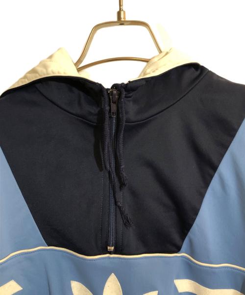 adidas（アディダス）adidas (アディダス) ハーフジッププルオーバートラックジャケット ブルー サイズ:XLの古着・服飾アイテム