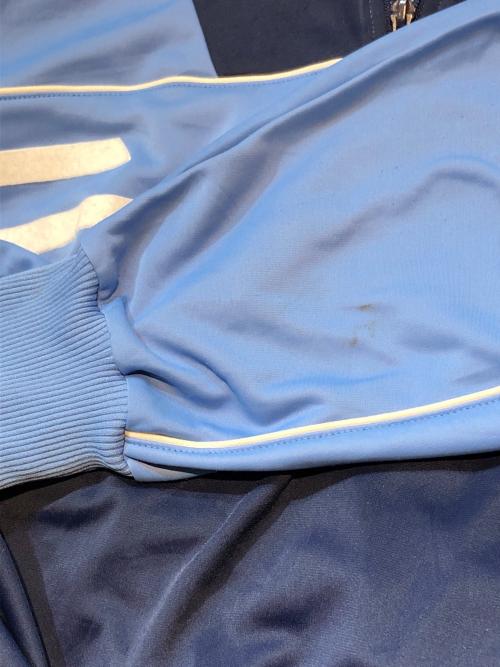 adidas（アディダス）adidas (アディダス) ハーフジッププルオーバートラックジャケット ブルー サイズ:XLの古着・服飾アイテム