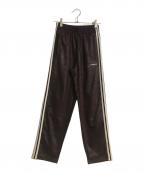 adidas Originalsアディダスオリジナル）の古着「80s PREMIUM EMBOSSED 3-STRIPES TRACK PANT SHABRN/プレミアム エンボス加工 スリーストライプス トラックパンツ」｜ブラウン