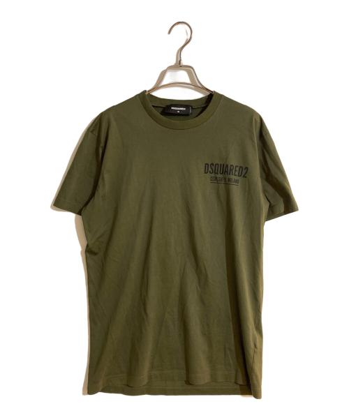 DSQUARED2（ディースクエアード）DSQUARED2 (ディースクエアード) プリントTシャツ グリーン サイズ:Mの古着・服飾アイテム
