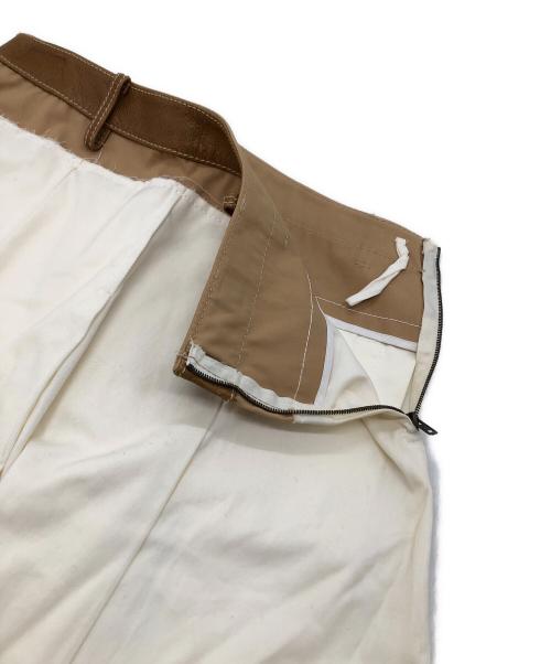 MIU MIU（ミュウミュウ）MIU MIU (ミュウミュウ) オールド切替プリーツスカート ホワイト サイズ:W26の古着・服飾アイテム