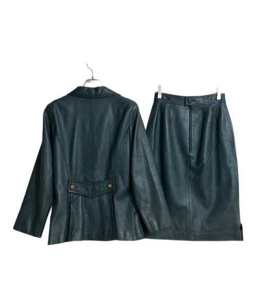 LOEWE（ロエベ）LOEWE (ロエベ) ナッパレザーセットアップスーツ グリーン サイズ:42/38の古着・服飾アイテム