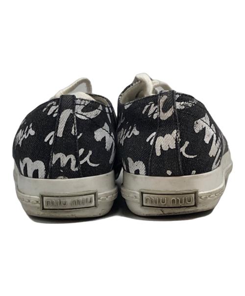 MIU MIU（ミュウミュウ）MIU MIU (ミュウミュウ) デニムローカットスニーカー グレー サイズ:23.5㎝の古着・服飾アイテム