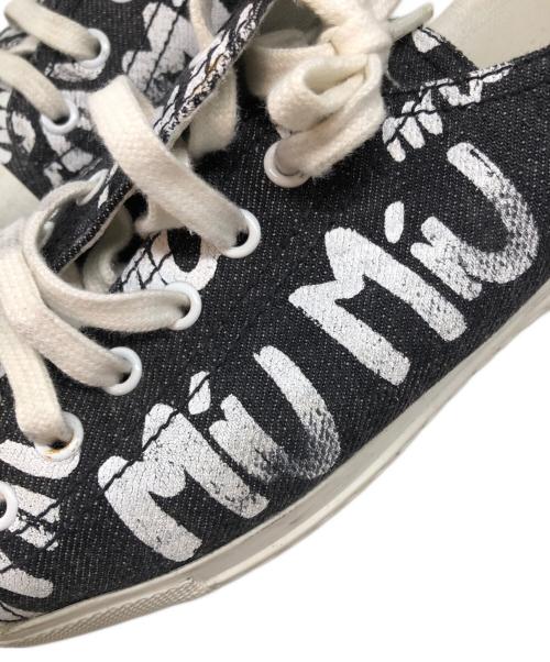 MIU MIU（ミュウミュウ）MIU MIU (ミュウミュウ) デニムローカットスニーカー グレー サイズ:23.5㎝の古着・服飾アイテム