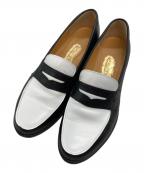 GINZA yoshinoya銀座ヨシノヤ）の古着「バイカラーコインローファー」｜ブラック×ホワイト