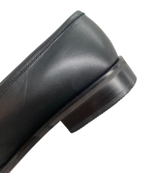 GINZA yoshinoya（銀座ヨシノヤ）GINZA yoshinoya (銀座ヨシノヤ) バイカラーコインローファー ブラック×ホワイト サイズ:23.5の古着・服飾アイテム