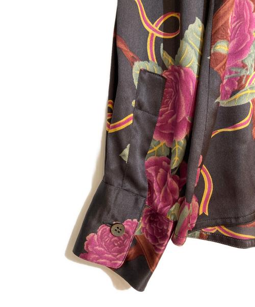 Salvatore Ferragamo（サルヴァトーレ フェラガモ）Salvatore Ferragamo (サルヴァトーレ フェラガモ) シルク100％フラワープリントシャツ パープル サイズ:38の古着・服飾アイテム