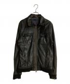 JOHNBULLジョンブル）の古着「ラムレザージャケット」｜ブラック