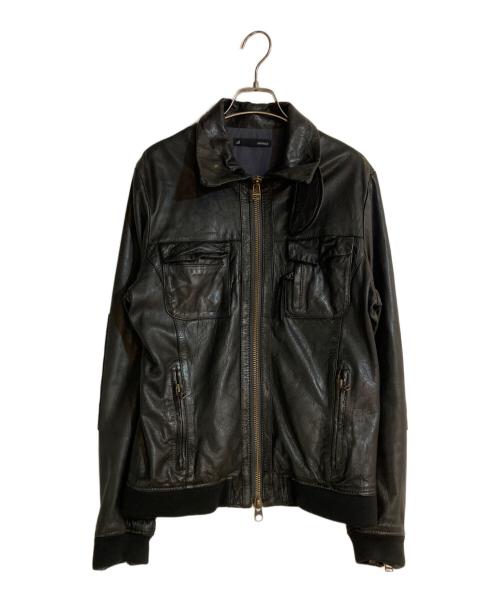 JOHNBULL（ジョンブル）JOHNBULL (ジョンブル) ラムレザージャケット ブラック サイズ:Lの古着・服飾アイテム