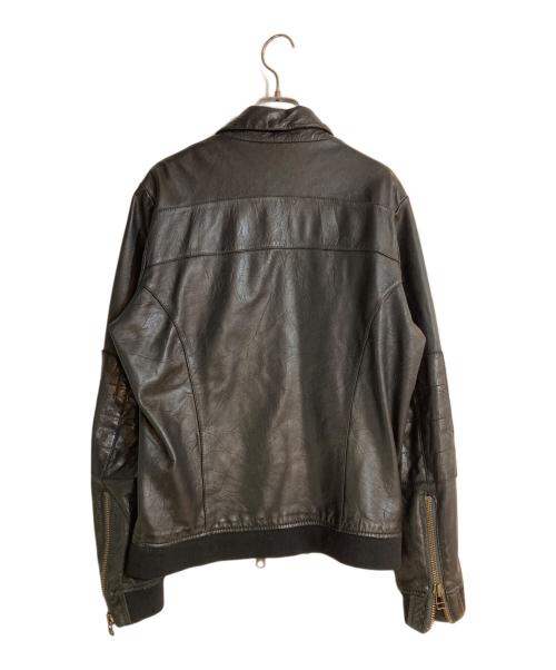 JOHNBULL（ジョンブル）JOHNBULL (ジョンブル) ラムレザージャケット ブラック サイズ:Lの古着・服飾アイテム