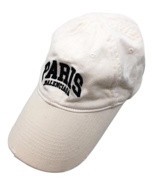 BALENCIAGA（バレンシアガ）BALENCIAGA (バレンシアガ) CITIES PARIS CAP ホワイト サイズ:Lの古着・服飾アイテム