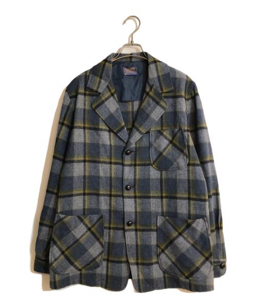 PENDLETON（ペンドルトン）PENDLETON (ペンドルトン) ウールテーラードジャケット ブルー サイズ:Mの古着・服飾アイテム