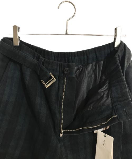 sacai（サカイ）sacai (サカイ) Plaid Pants グリーン サイズ:1の古着・服飾アイテム