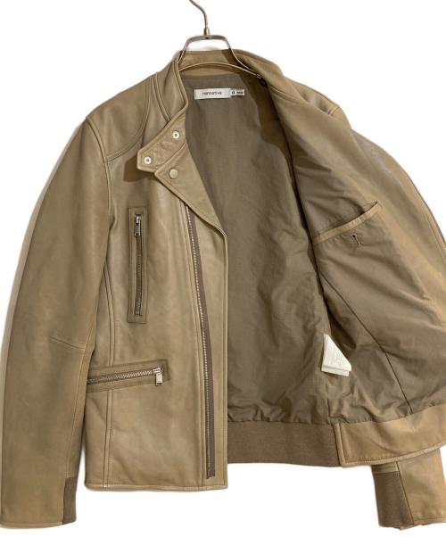 nonnative（ノンネイティブ）nonnative (ノンネイティブ) BIKER BLOUSON COW LEATHER ベージュの古着・服飾アイテム
