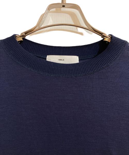 TOGA VIRILIS（トーガ ビリリース）TOGA VIRILIS (トーガ ビリリース) メッシュドッキングカットソー ネイビー サイズ:46の古着・服飾アイテム