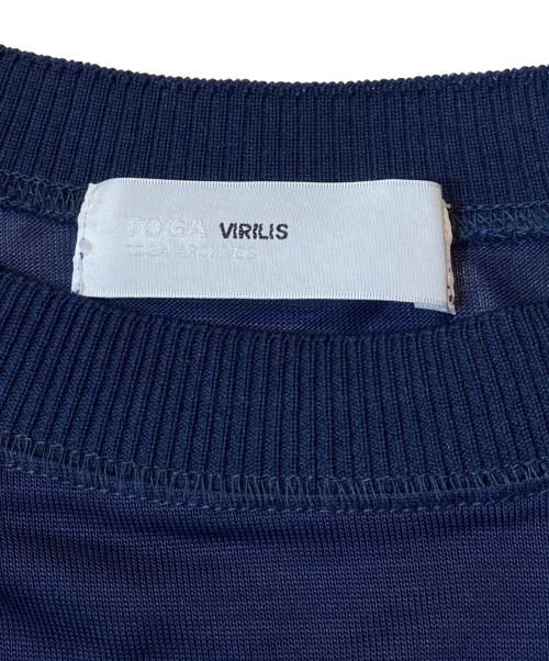 TOGA VIRILIS（トーガ ビリリース）TOGA VIRILIS (トーガ ビリリース) メッシュドッキングカットソー ネイビー サイズ:46の古着・服飾アイテム