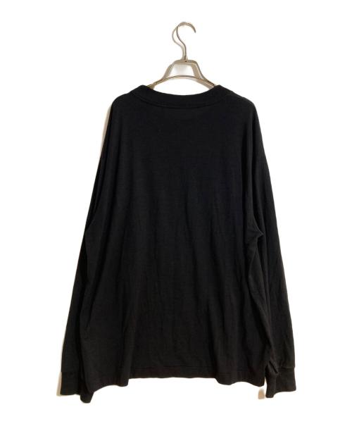 KAPTAIN SUNSHINE（キャプテンサンシャイン）KAPTAIN SUNSHINE (キャプテンサンシャイン) Super Soft Tenjiku L/S Tee/ウォッシャブル・メリノウール天竺素材 ブラック サイズ:38の古着・服飾アイテム