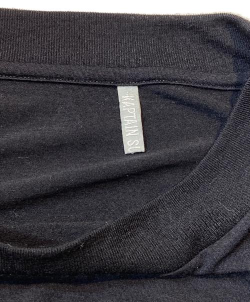 KAPTAIN SUNSHINE（キャプテンサンシャイン）KAPTAIN SUNSHINE (キャプテンサンシャイン) Super Soft Tenjiku L/S Tee/ウォッシャブル・メリノウール天竺素材 ブラック サイズ:38の古着・服飾アイテム