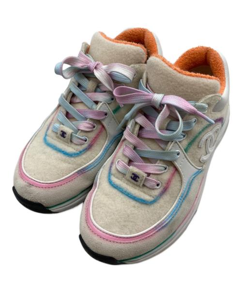 CHANEL（シャネル）CHANEL (シャネル) ココマークスウェードスニーカー ベージュ サイズ:36の古着・服飾アイテム