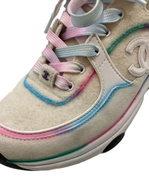 CHANEL（シャネル）CHANEL (シャネル) ココマークスウェードスニーカー ベージュ サイズ:36の古着・服飾アイテム