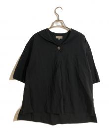 MARGARET HOWELL（マーガレットハウエル）の古着「COTTON LINEN プルオーバーシャツ」｜ブラック