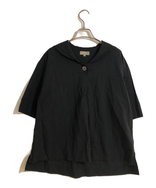 MARGARET HOWELL（マーガレットハウエル）MARGARET HOWELL (マーガレットハウエル) COTTON LINEN プルオーバーシャツ ブラック サイズ:1の古着・服飾アイテム