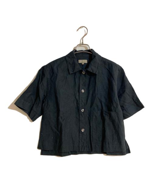 MARGARET HOWELL（マーガレットハウエル）MARGARET HOWELL (マーガレットハウエル) 半袖リネンシャツ ダークネイビー サイズ:1の古着・服飾アイテム