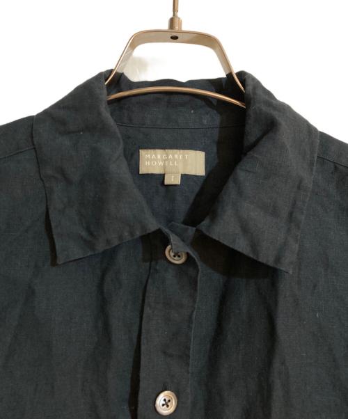 MARGARET HOWELL（マーガレットハウエル）MARGARET HOWELL (マーガレットハウエル) 半袖リネンシャツ ダークネイビー サイズ:1の古着・服飾アイテム