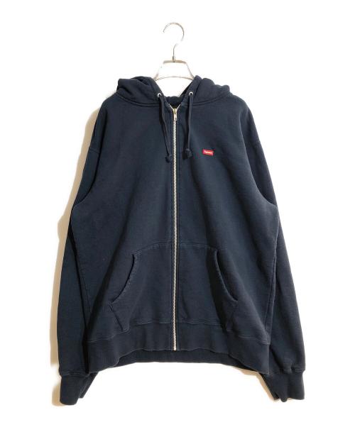 SUPREME（シュプリーム）SUPREME (シュプリーム) Small Box Zip Up Hooded Sweatshirt/ スモール ボックス ジップ アップ フーディー スウェットシャツ ネイビー サイズ:XLの古着・服飾アイテム