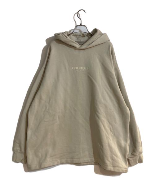 FOG ESSENTIALS（フィアオブゴッド エッセンシャル）FOG ESSENTIALS (フィアオブゴッド エッセンシャル) ロゴプルオーバーパーカー ベージュ サイズ:Mの古着・服飾アイテム