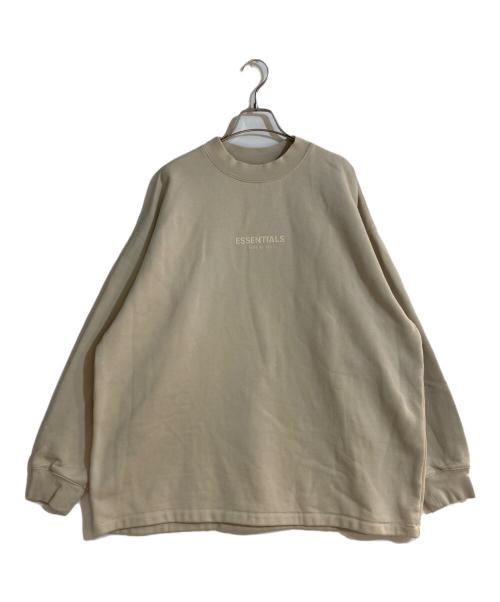 FOG ESSENTIALS（フィアオブゴッド エッセンシャル）FOG ESSENTIALS (フィアオブゴッド エッセンシャル) ロゴワンポイントスウェット ベージュ サイズ:Mの古着・服飾アイテム