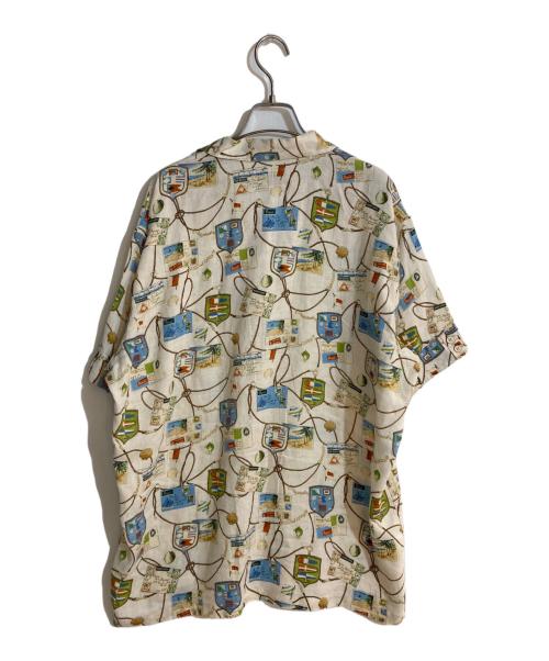 PAPAS ISLAND（パパス アイランド）PAPAS ISLAND (パパス アイランド) リネン半袖シャツ アイボリー サイズ:Lの古着・服飾アイテム
