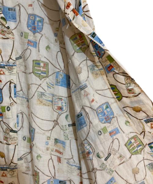 PAPAS ISLAND（パパス アイランド）PAPAS ISLAND (パパス アイランド) リネン半袖シャツ アイボリー サイズ:Lの古着・服飾アイテム