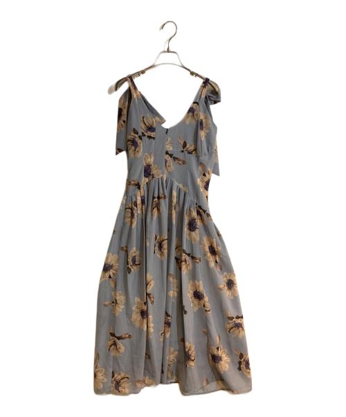 HER LIP TO（ハーリップトゥ）Her lip to (ハーリップトゥ) SunflowerPrintedMidiDres ブルー サイズ:Sの古着・服飾アイテム