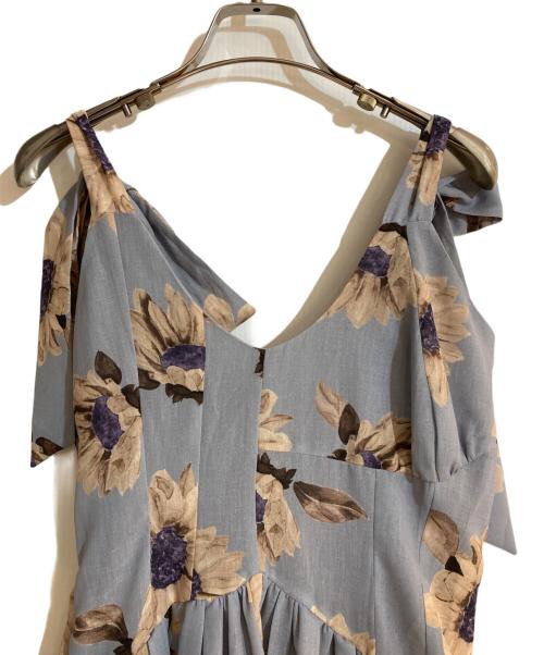 HER LIP TO（ハーリップトゥ）Her lip to (ハーリップトゥ) SunflowerPrintedMidiDres ブルー サイズ:Sの古着・服飾アイテム
