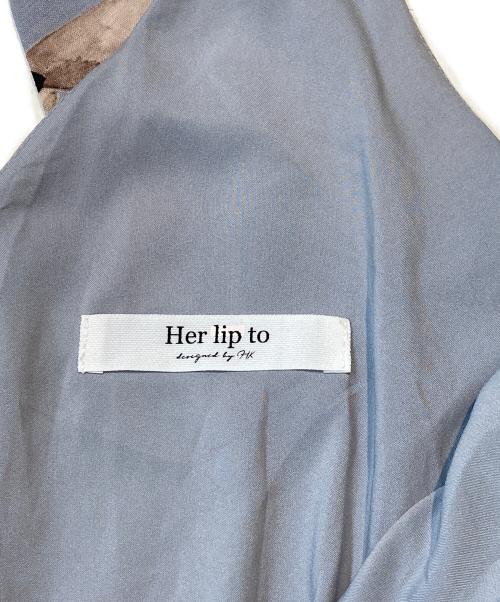 HER LIP TO（ハーリップトゥ）Her lip to (ハーリップトゥ) SunflowerPrintedMidiDres ブルー サイズ:Sの古着・服飾アイテム