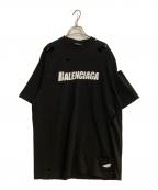 BALENCIAGAバレンシアガ）の古着「Destroyed Flatground Tee」｜ブラック