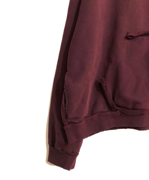 BALENCIAGA（バレンシアガ）BALENCIAGA (バレンシアガ) Ripped Pocket Hoodie レッド サイズ:Mの古着・服飾アイテム