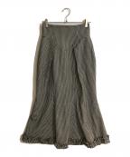 HOUGAホウガ）の古着「odette skirt/オデットスカート」｜ホワイト×ブラック