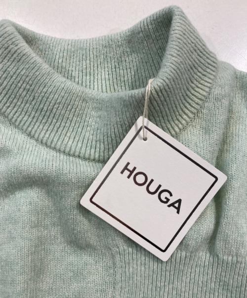 HOUGA（ホウガ）HOUGA (ホウガ) up-and-doun knit vest/アップアンドダウンニットベスト グリーン サイズ:Freeの古着・服飾アイテム