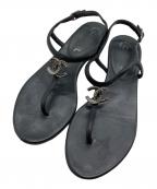 CHANELシャネル）の古着「ココマークサンダル」｜ブラック