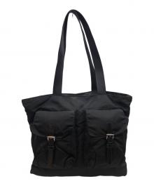 PRADA（プラダ）の古着「ナイロンショルダートートバッグ」｜ブラック