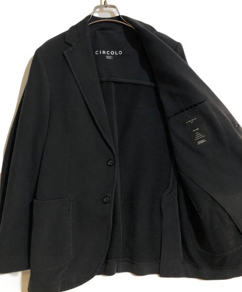 CIRCOLO 1901（チルコロ1901）CIRCOLO 1901 (チルコロ1901) カシミヤタッチ コットン ジャージージャケット グレー サイズ:Lの古着・服飾アイテム