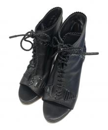 BALENCIAGA（バレンシアガ）の古着「イントレチャートレースアップサンダル」｜ブラック