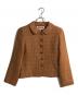 Chloe（クロエ）の古着「ツイードラウンドカラージャケット」｜オレンジ