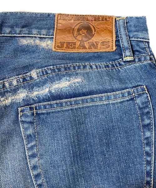 Hysteric Glamour（ヒステリックグラマー）Hysteric Glamour (ヒステリックグラマー) SP加工ダメージデニムパンツ ブルー サイズ:Mの古着・服飾アイテム