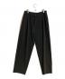 ATON（エイトン）の古着「COTTON VOILE SATIN WIDE EASY PANTS」｜ブラック
