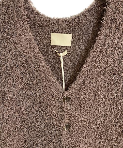 YOKE（ヨーク）YOKE (ヨーク) BUSHY COTTON CARDIGAN ブラウン サイズ:１の古着・服飾アイテム