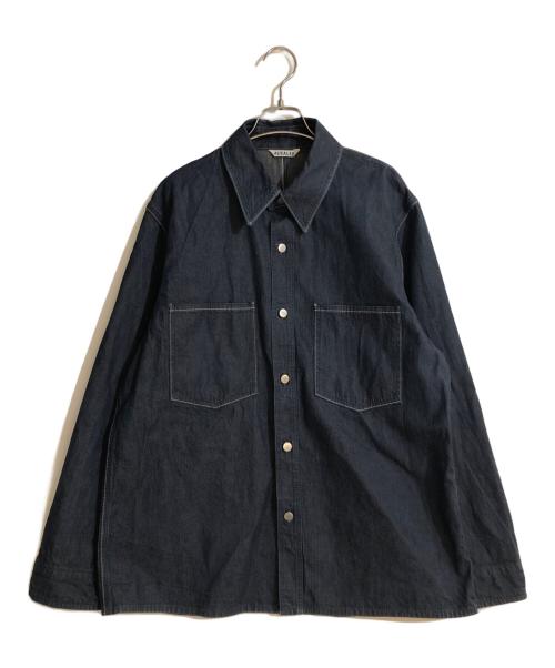 AURALEE（オーラリー）AURALEE (オーラリー) HARD TWIST LIGHT DENIM SHIRTS BLOUSON インディゴ サイズ:3の古着・服飾アイテム